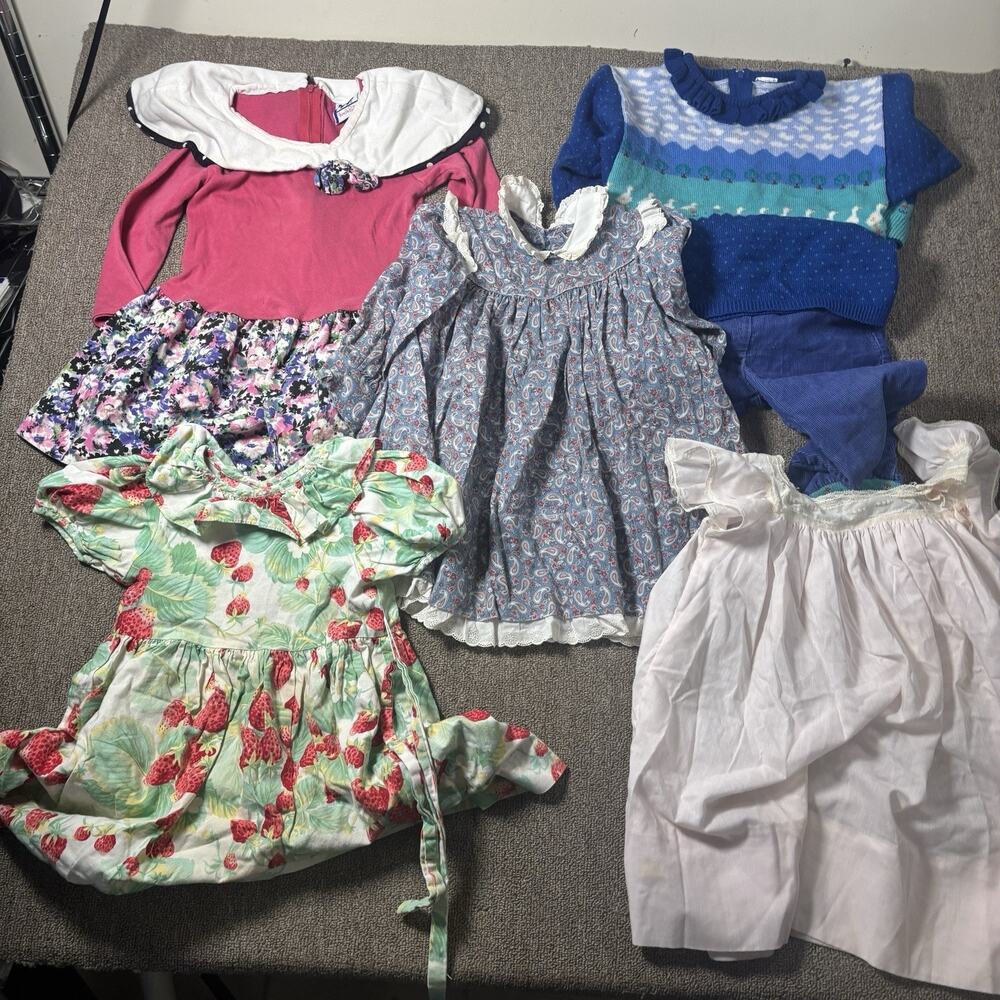 Vintage Girl’s Outfit Lot Size 2 Dresses